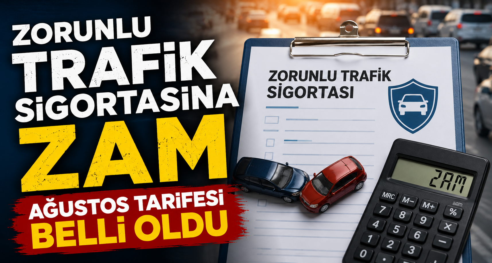 Zorunlu trafik sigortasına zam: Ağustos tarifesi belli oldu