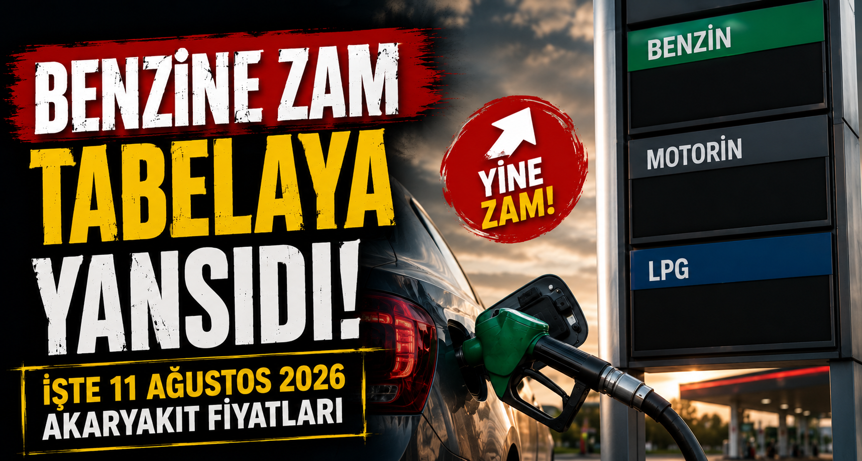 Benzine zam tabelaya yansıdı