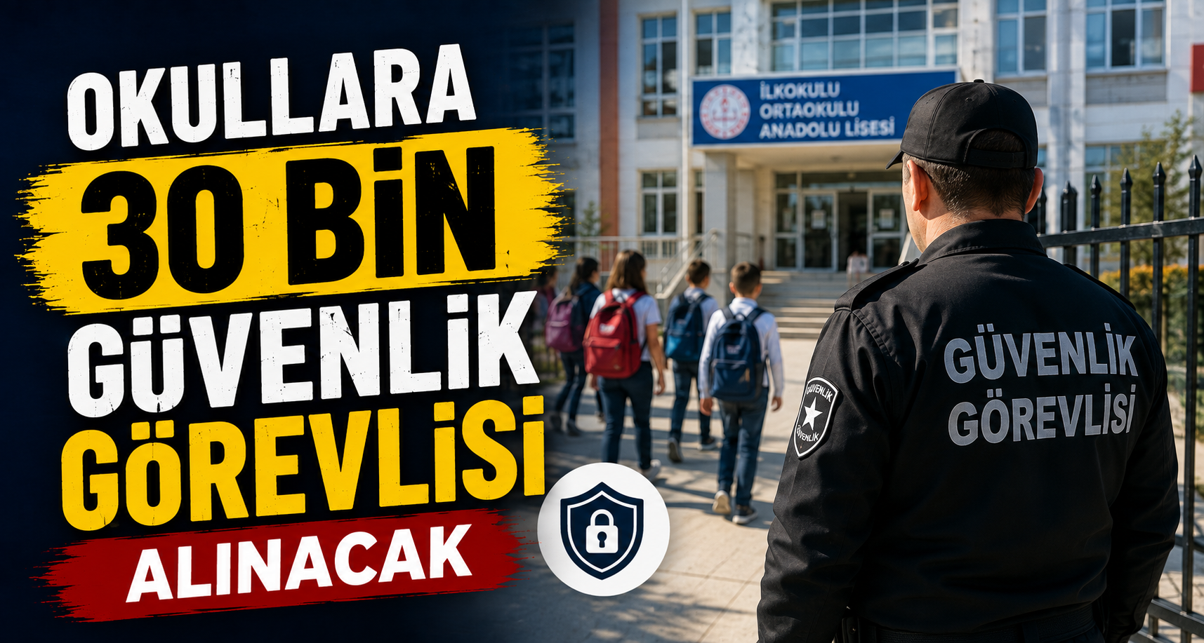 Okullara 30 bin güvenlik görevlisi alınacak
