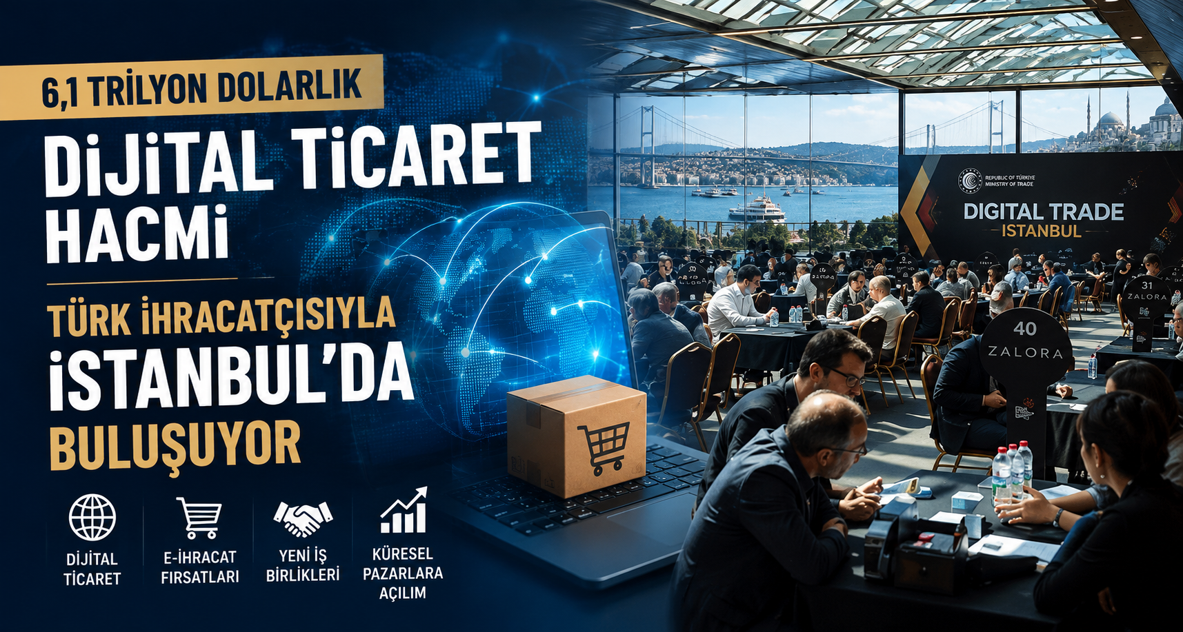 6,1 trilyon dolarlık dijital ticaret hacmi Türk ihracatçısıyla İstanbul'da buluşuyor