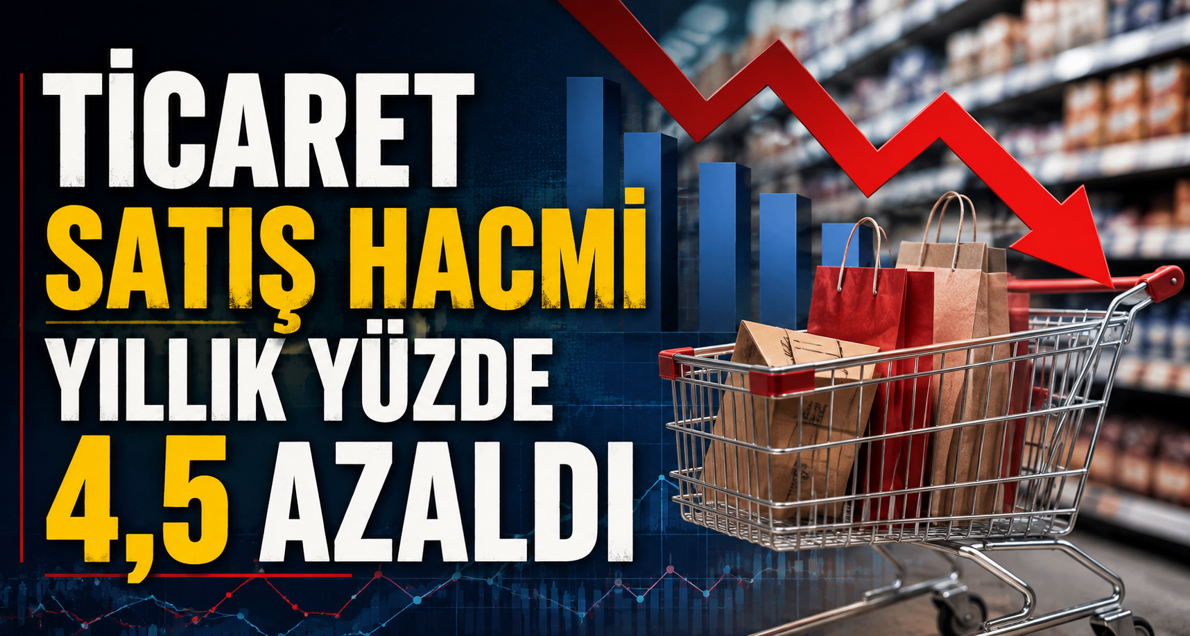 Ticaret satış hacmi yıllık yüzde 4,5 azaldı