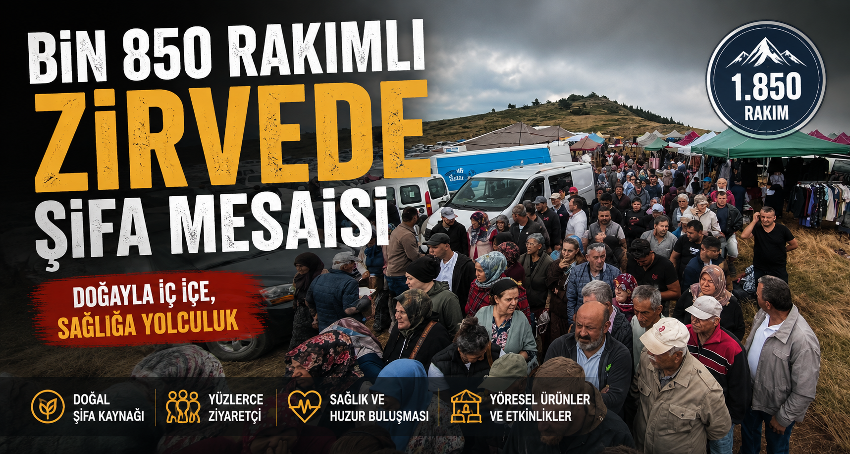 Bin 850 rakımlı zirvede şifa mesaisi
