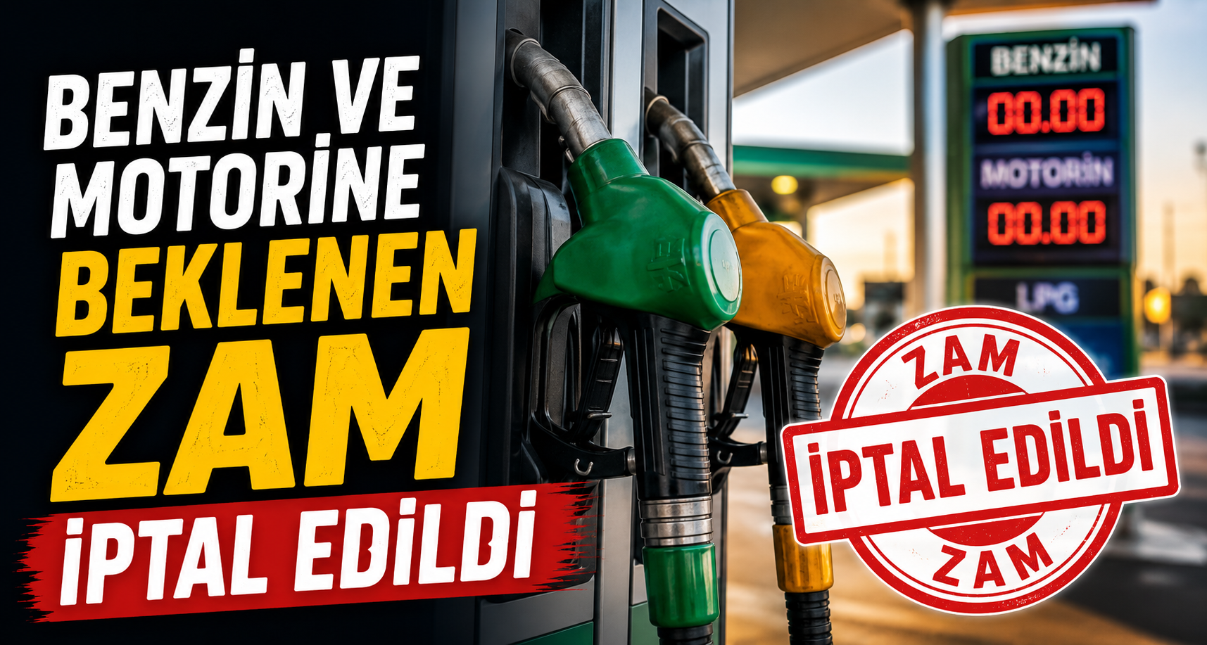 Benzin ve motorine beklenen zam iptal edildi