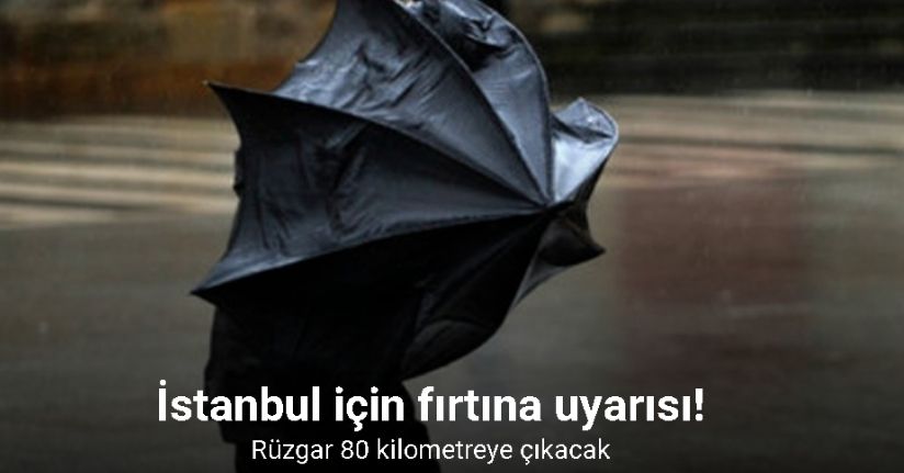 İstanbul için fırtına uyarısı: Rüzgar 80 kilometreye çıkacak