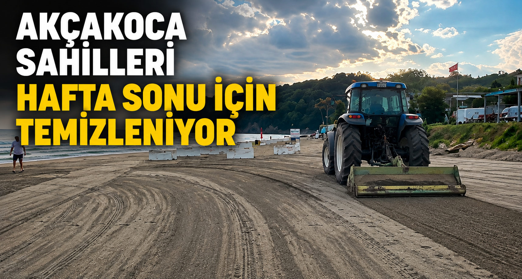 Akçakoca sahilleri hafta sonu için temizleniyor