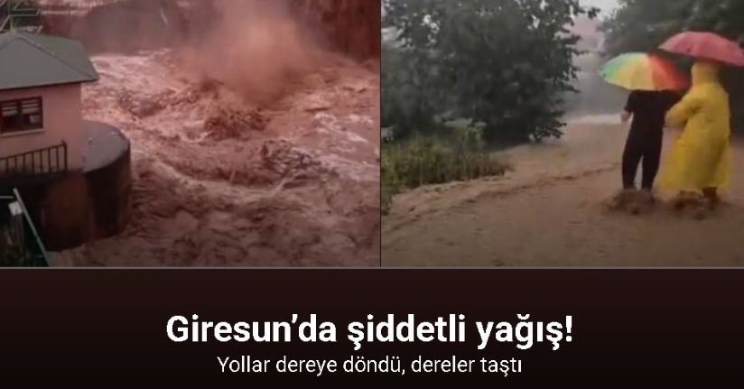 Giresun’da şiddetli yağış etkili oldu