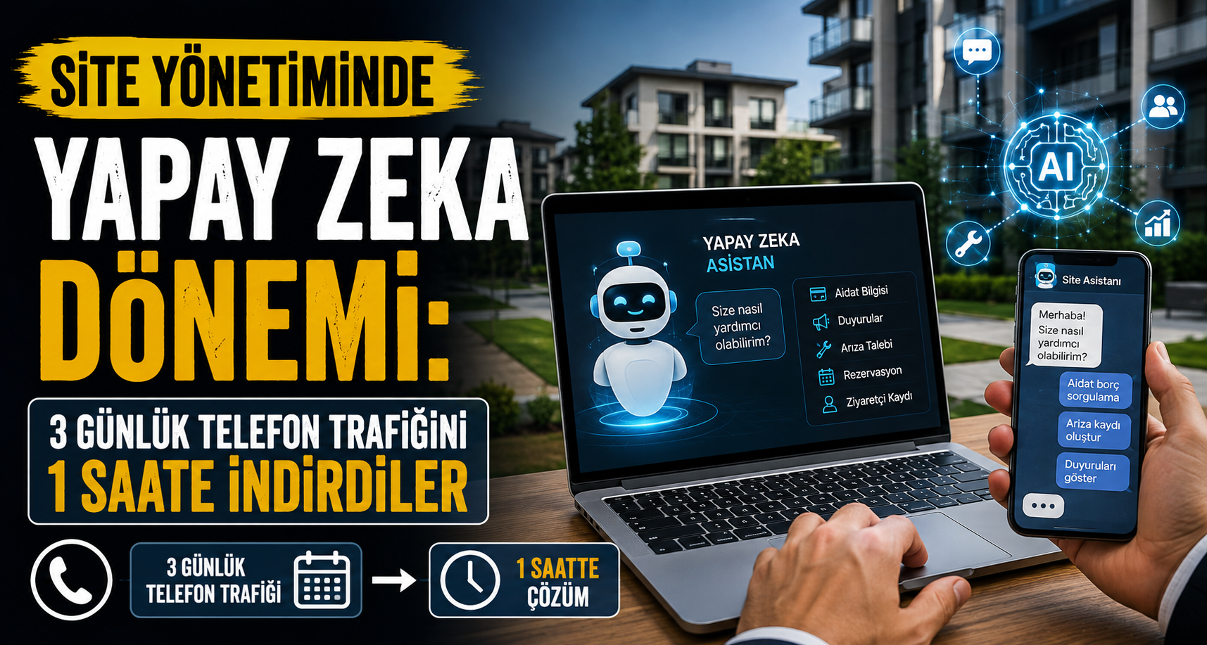 Site yönetiminde yapay zeka dönemi: 3 günlük telefon trafiğini 1 saate indirdiler