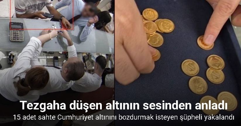 Eskişehir’de 650 bin TL’lik 15 Cumhuriyet altını bozdurmak isteyen şahsı, kuyumcunun dikkati ele verdi