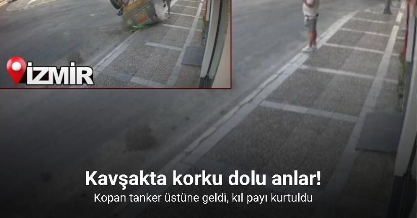 İzmir’de traktörden fırlayan tanker yayayı eziyordu