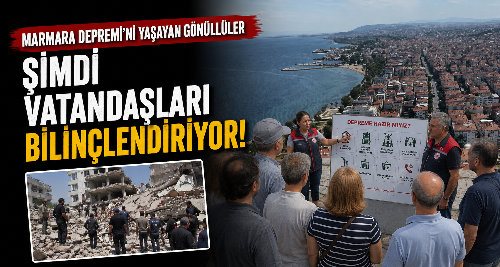 Marmara Depremi’ni yaşayan gönüllüler şimdi vatandaşları bilinçlendiriyor
