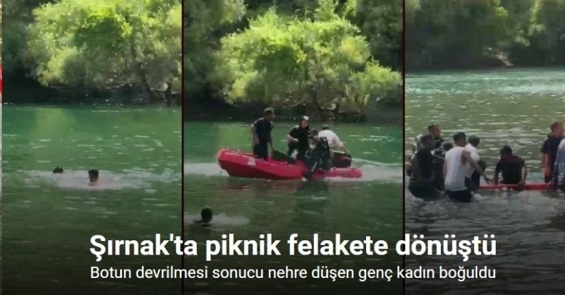 Şırnak’ta 4 kadının bindiği bot devrildi: 1 ölü
