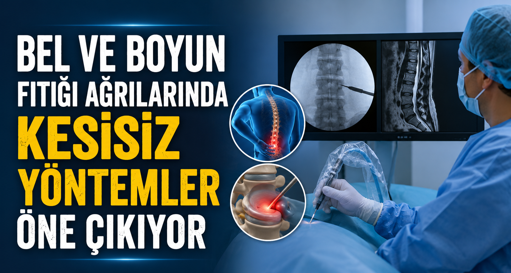 Bel ve boyun fıtığı ağrılarında kesisiz yöntemler öne çıkıyor
