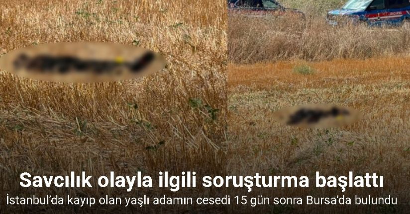 İstanbul’da kayıp olan yaşlı adamın cesedi 15 gün sonra Bursa’da bulundu