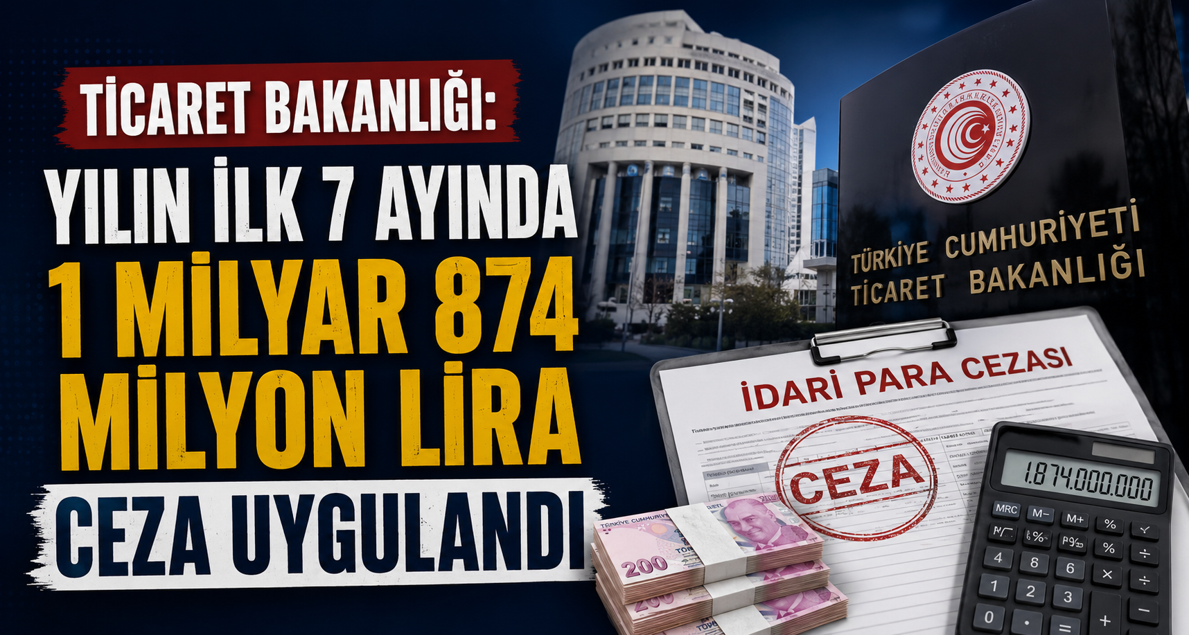 Ticaret Bakanlığı: Yılın ilk 7 ayında 1 milyar 874 milyon lira ceza uygulandı