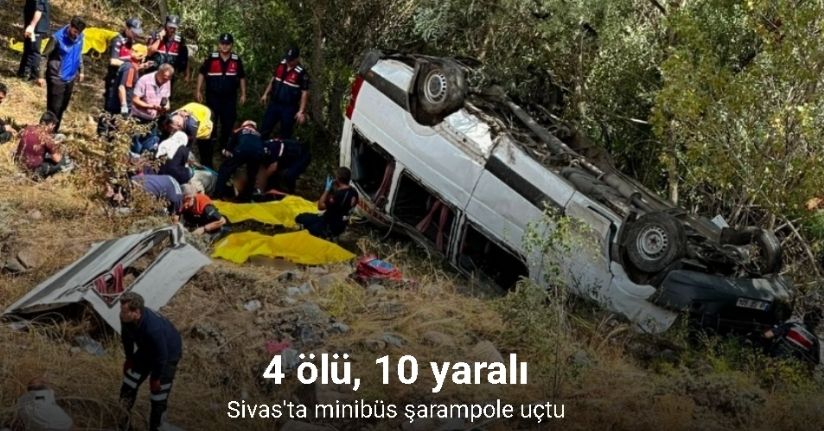 Minibüs şarampole uçtu: 4 ölü, 10 yaralı