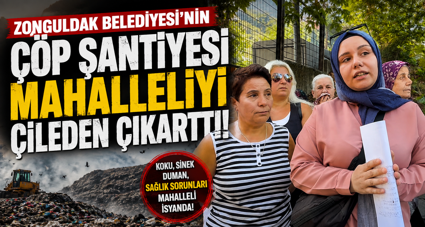 Zonguldak Belediyesi’nin çöp şantiyesi mahalleliyi çileden çıkarttı