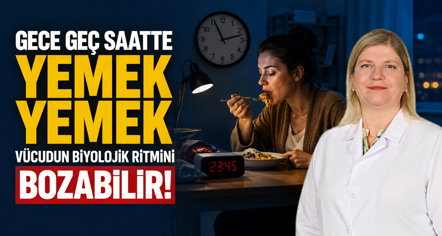 Gece geç saatte yemek yemek vücudun biyolojik ritmini bozabilir