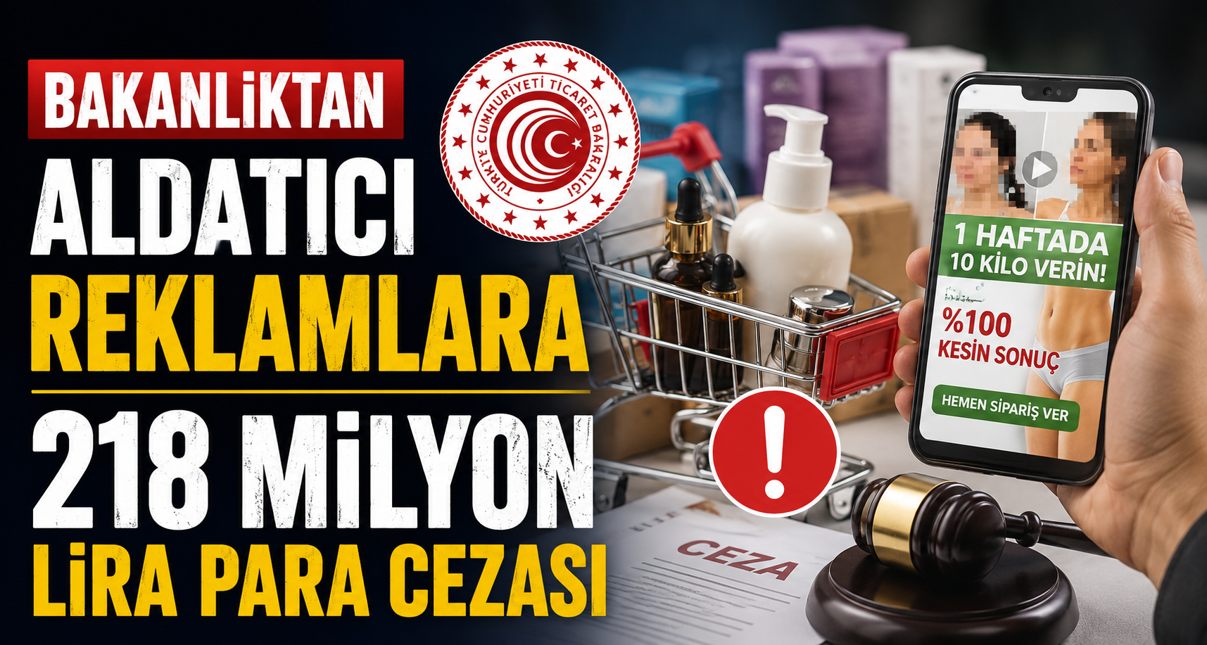 Bakanlıktan aldatıcı reklamlara 218 milyon lira para cezası