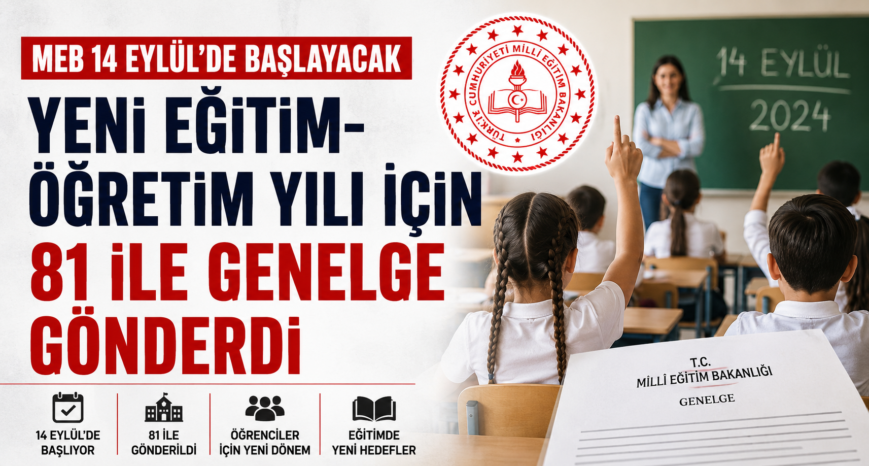 MEB 14 Eylül’de başlayacak yeni eğitim-öğretim yılı için 81 ile genelge gönderdi