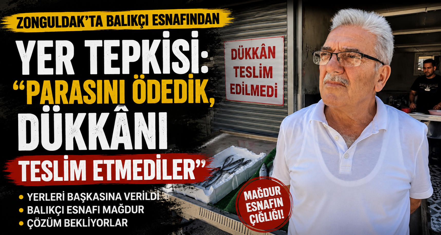 Zonguldak’ta balıkçı esnafından yer tepkisi: 