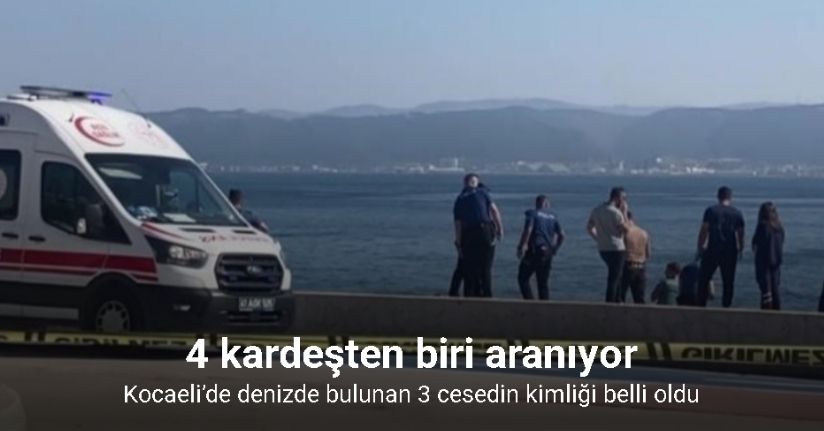 Kocaeli’de denizde bulunan 3 cesedin kimliği belli oldu: 4 kardeşten biri aranıyor