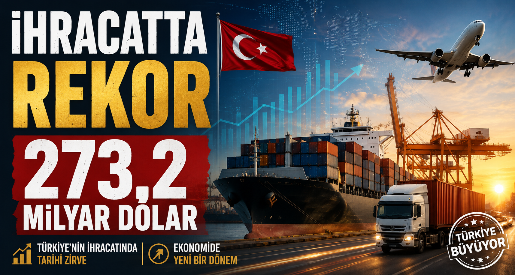 İhracatta Rekor 273,2 milyar dolar