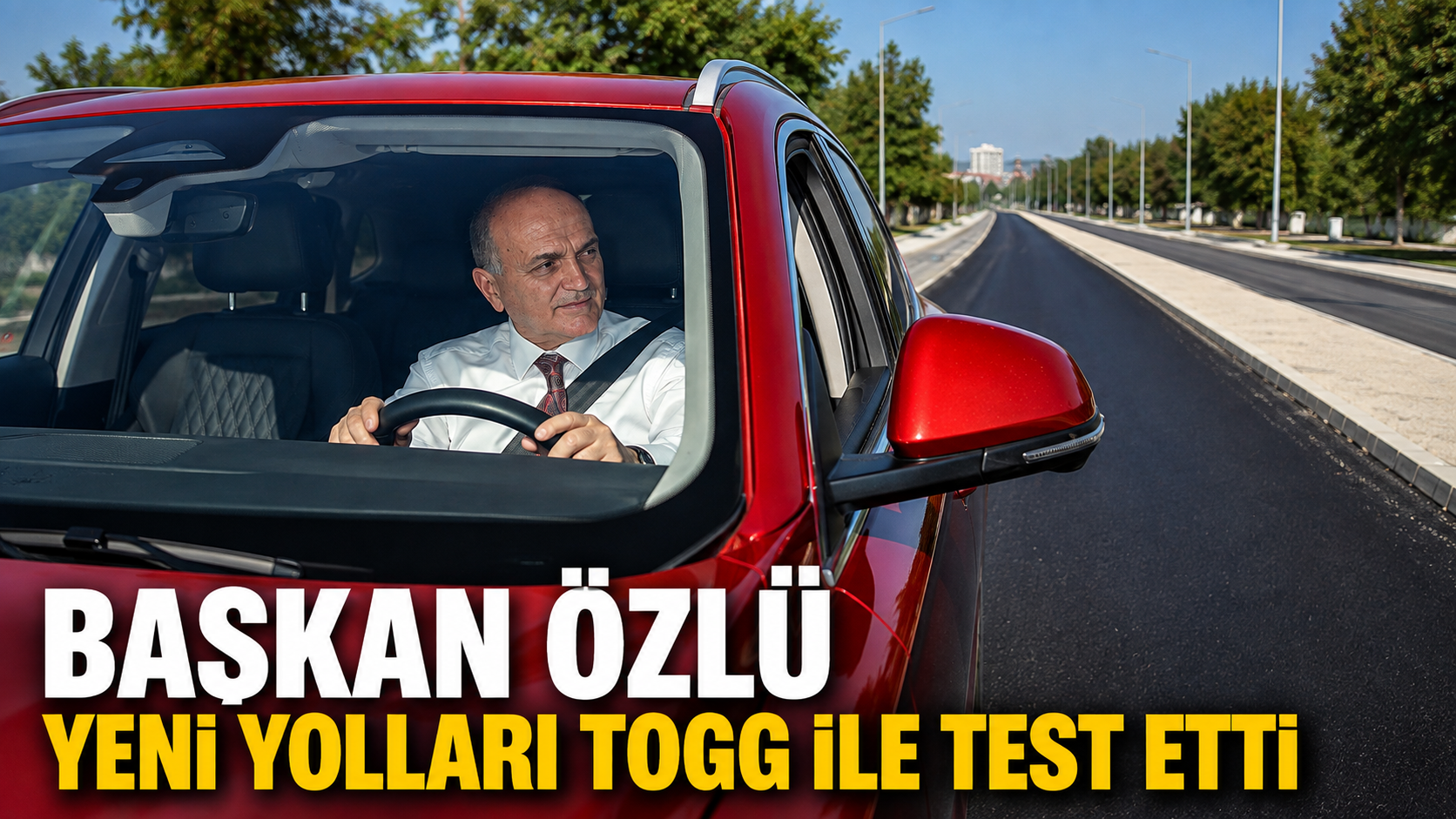 Başkan Özlü Asfaltlanan Yolları Test Etti