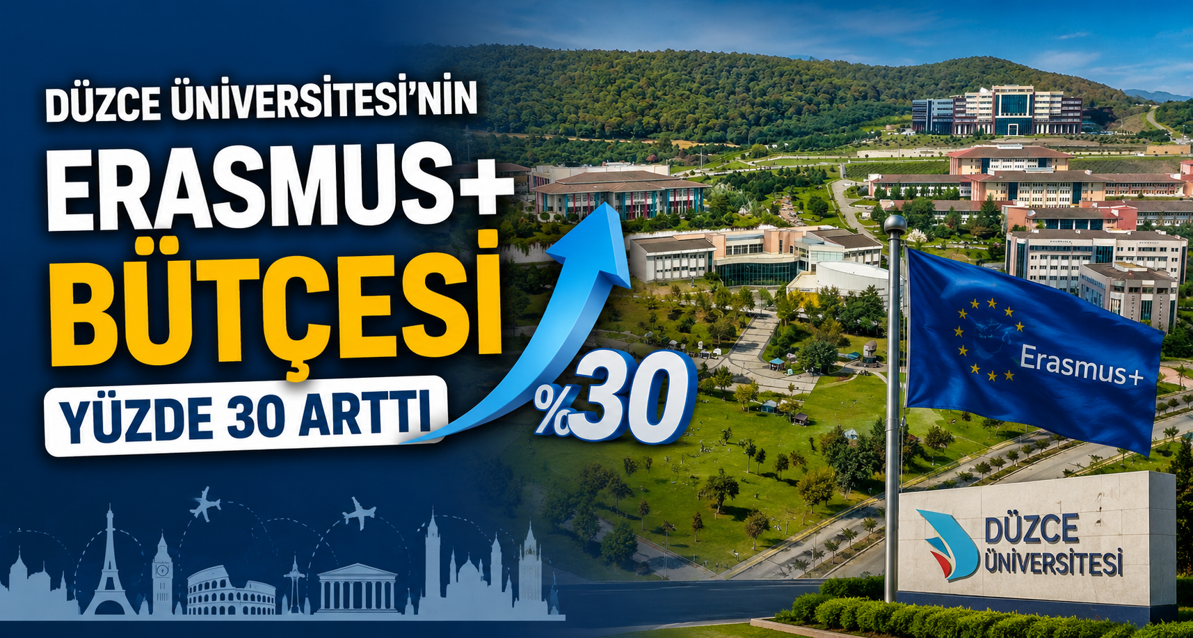 Düzce Üniversitesi’nin Erasmus+ Bütçesi Yüzde 30 Arttı