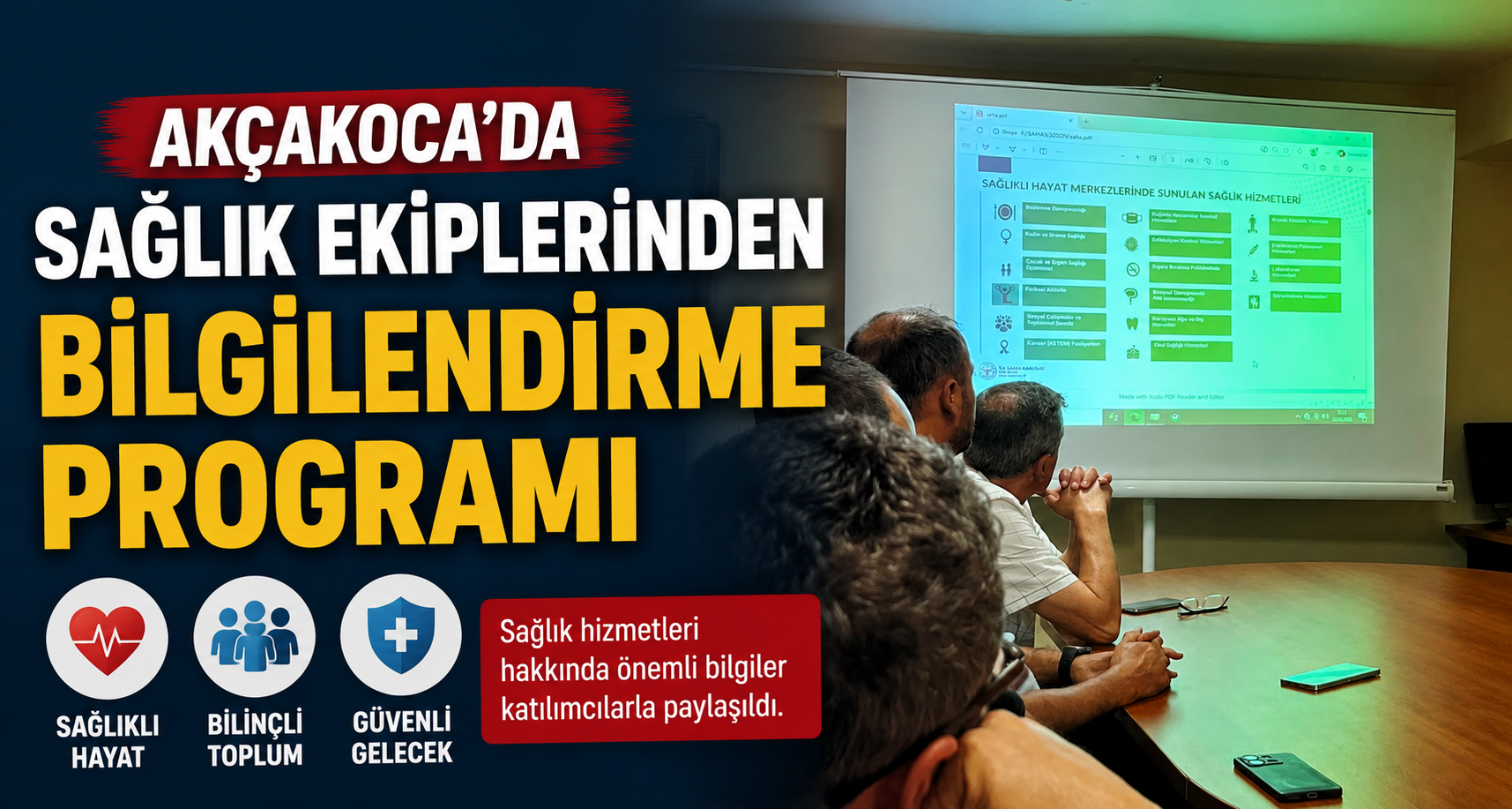 Akçakoca’da sağlık ekiplerinden bilgilendirme programı