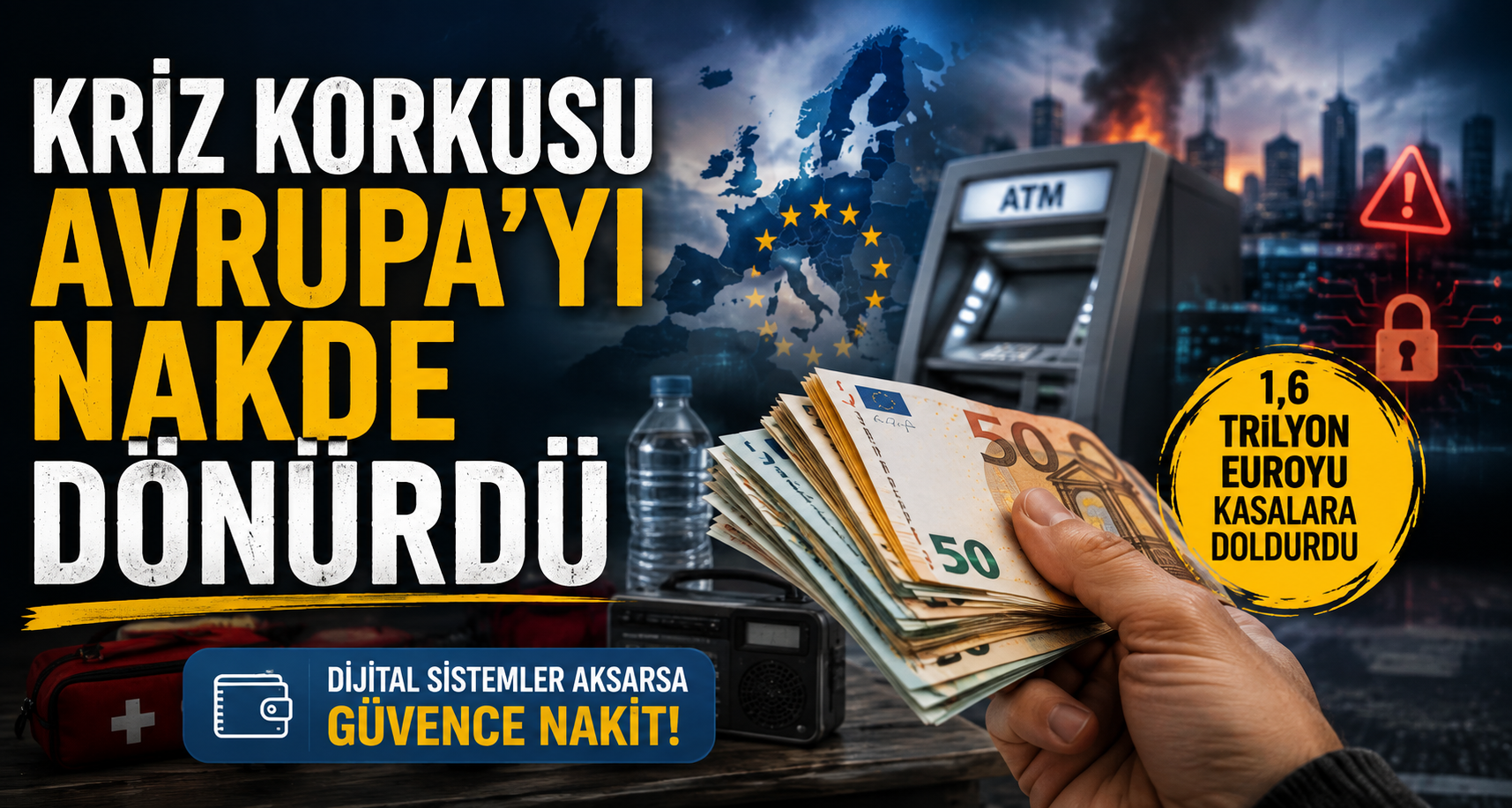 Kriz korkusu Avrupa'yı nakde döndürdü