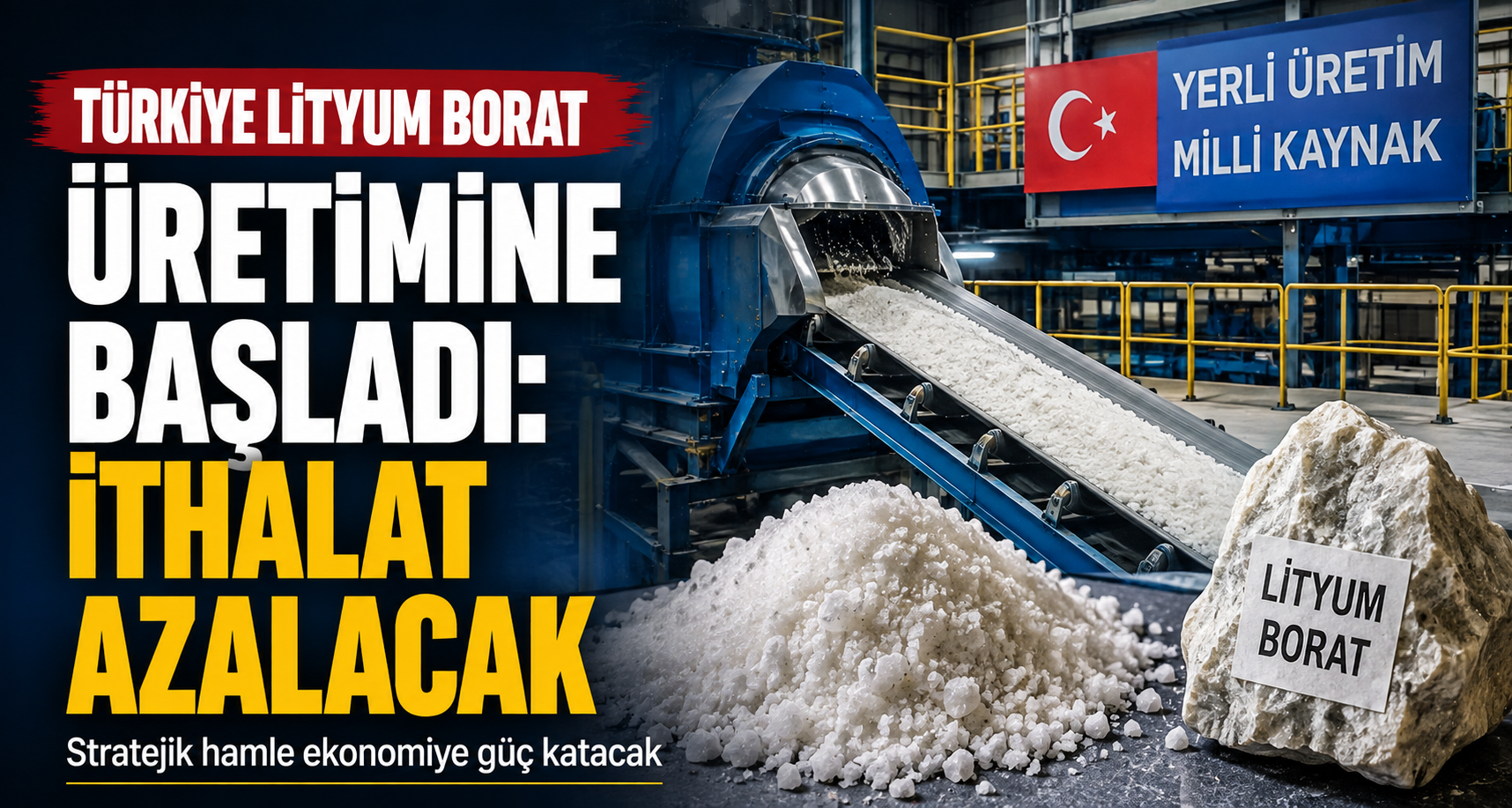 Türkiye lityum borat üretimine başladı: İthalat azalacak