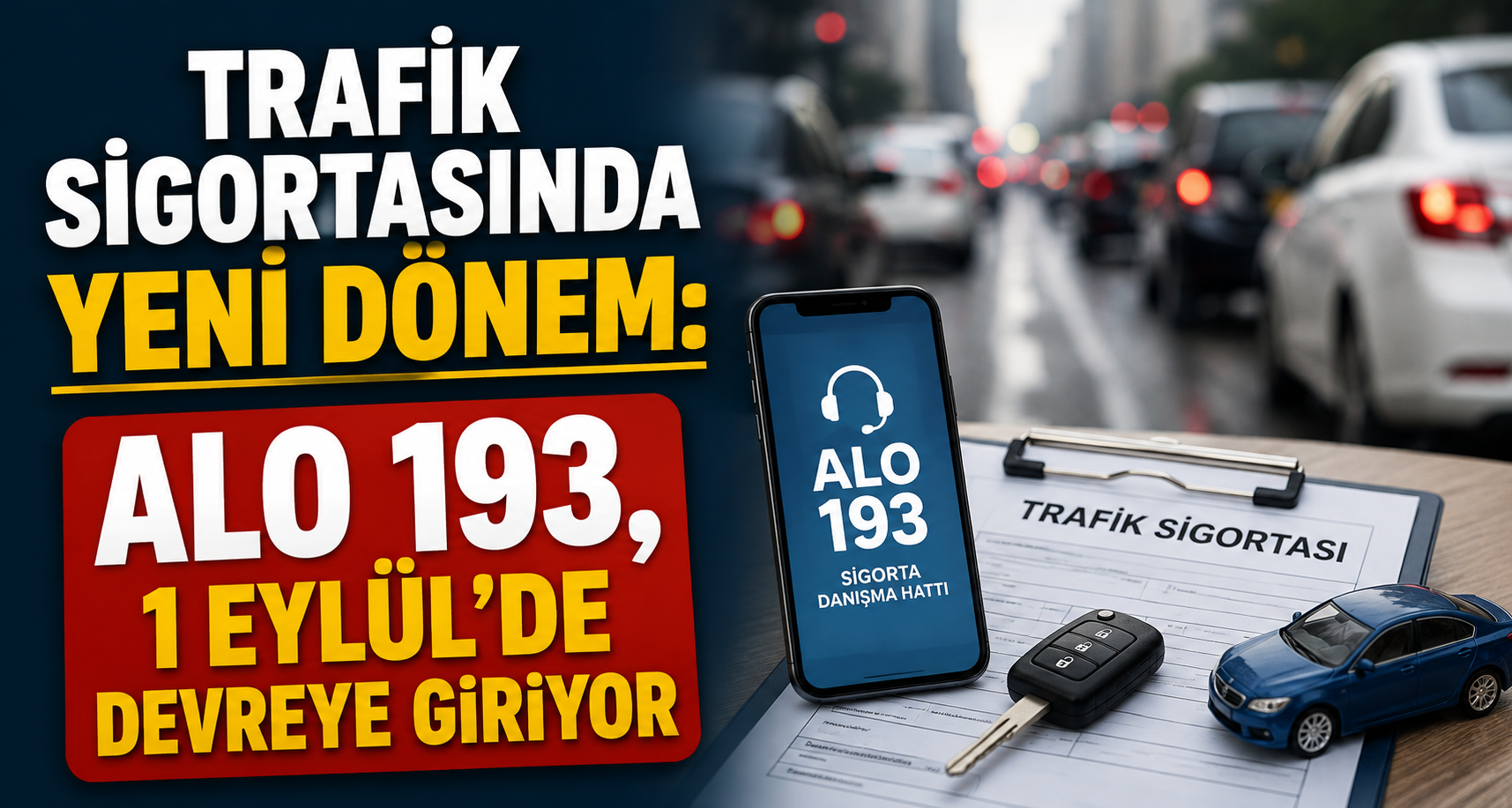 Trafik Sigortasında Yeni Dönem: Alo 193, 1 Eylül’de Devreye Giriyor