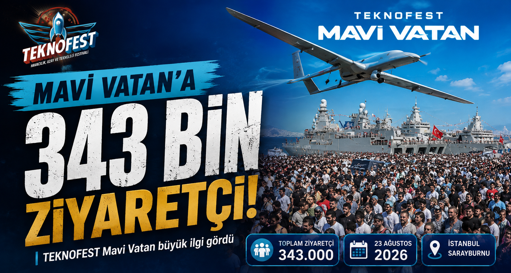 TEKNOFES Mavi Vatan’ı 343 bin kişi ziyaret etti