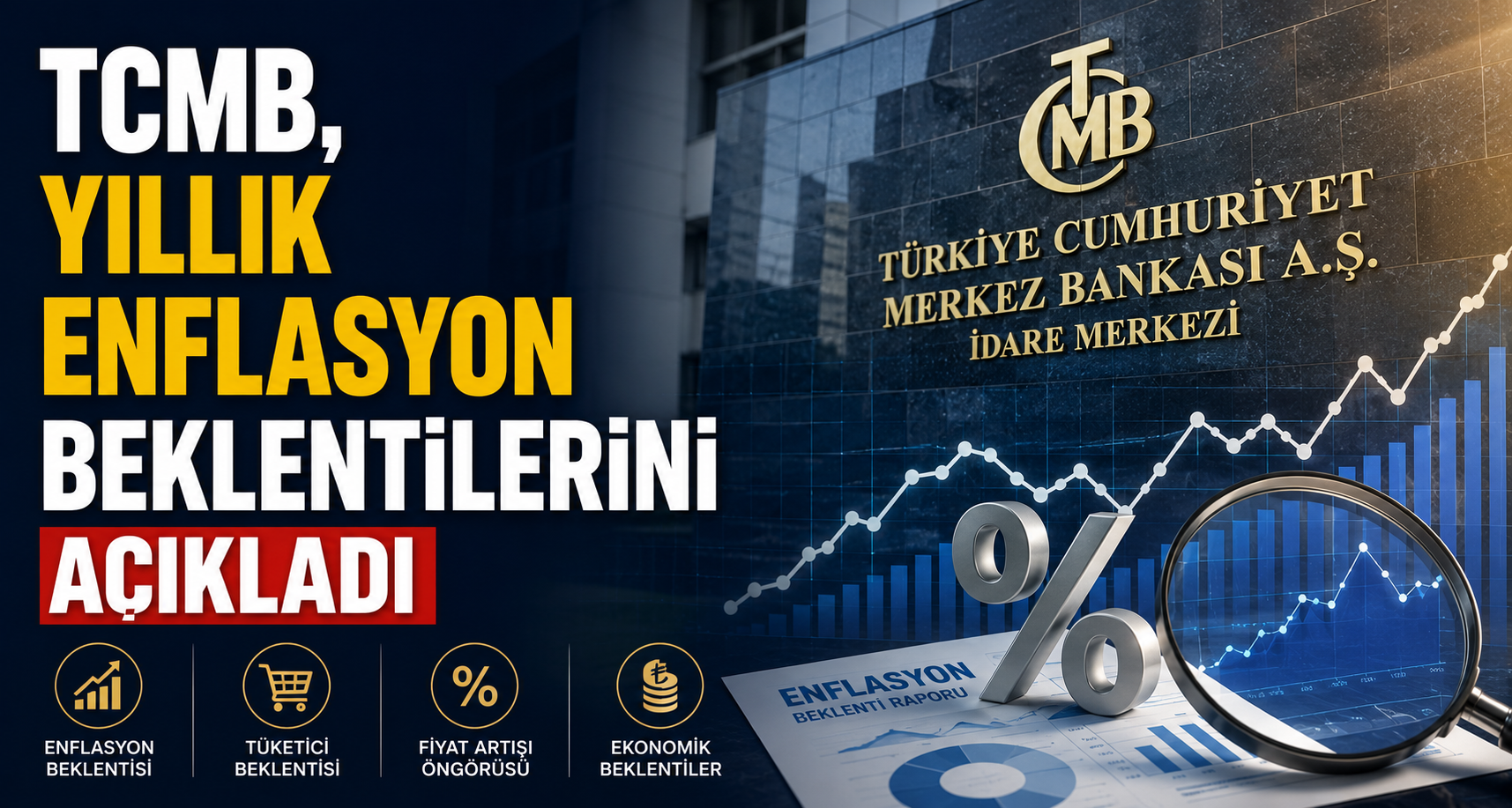 TCMB, yıllık enflasyon beklentilerini açıkladı