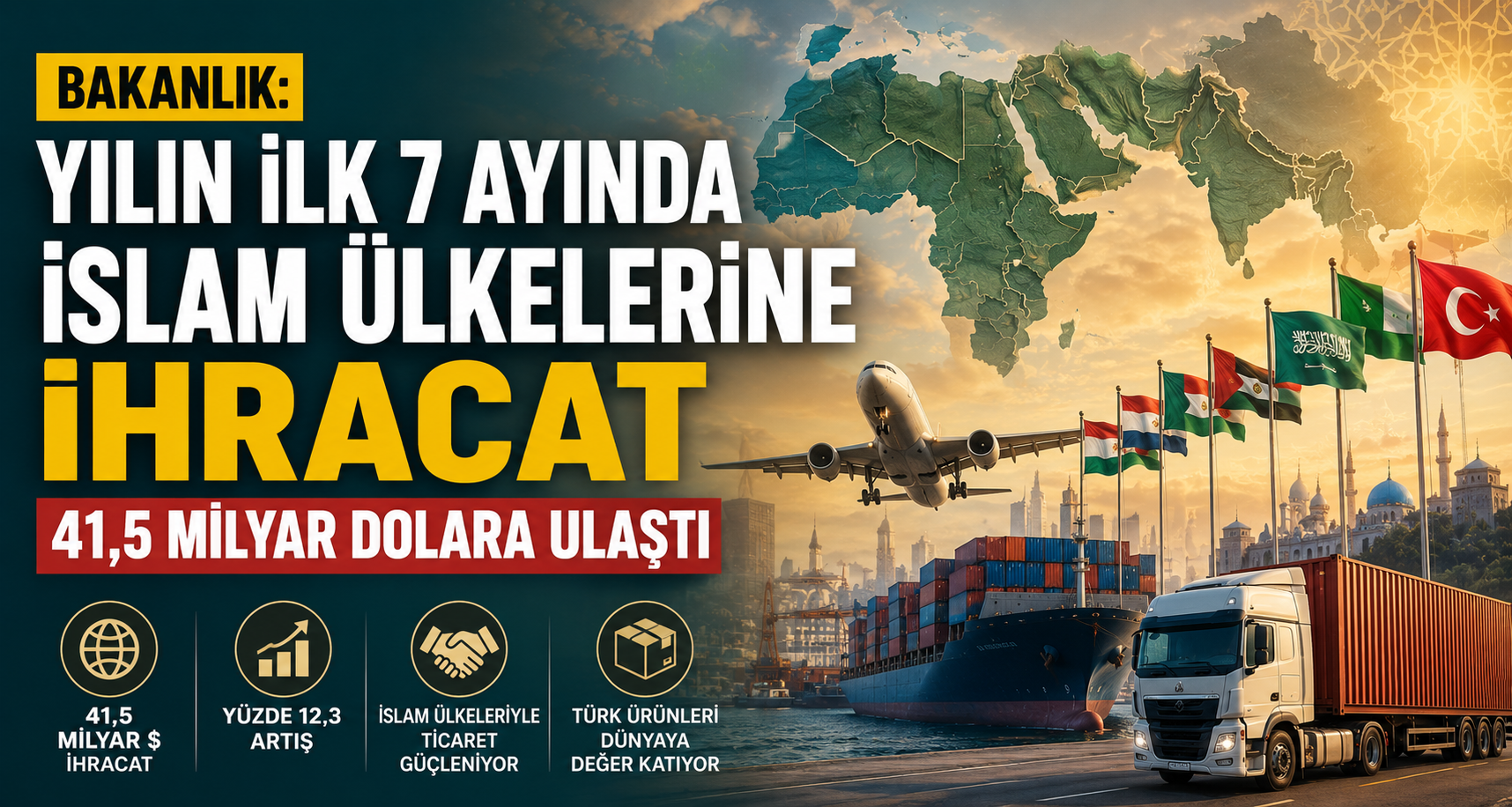 Bakanlık: Yılın ilk 7 ayında İslam ülkelerine ihracat 41,5 milyar dolara ulaştı