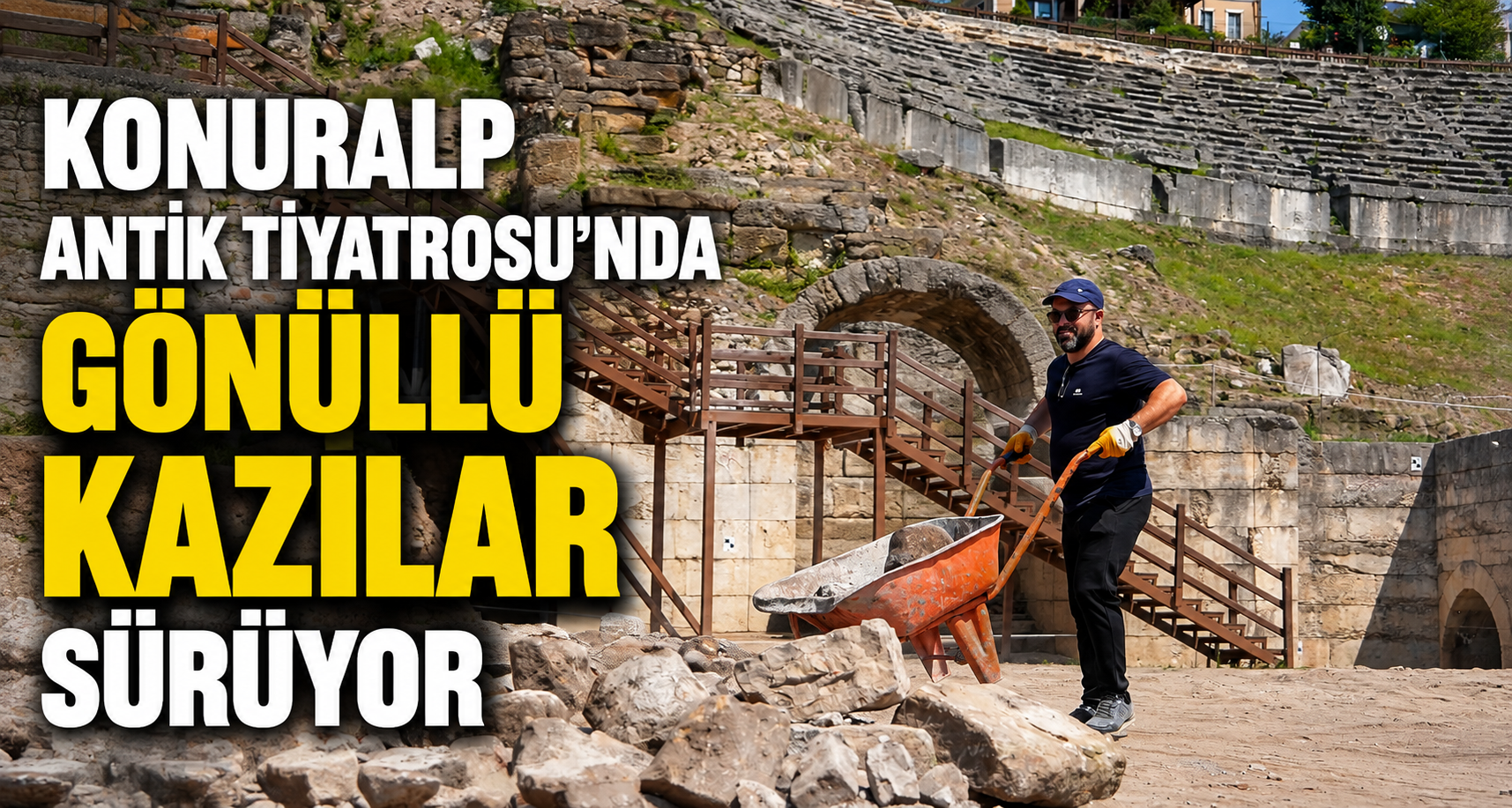 Konuralp Antik Tiyatrosu’nda Gönüllü Kazılar Sürüyor