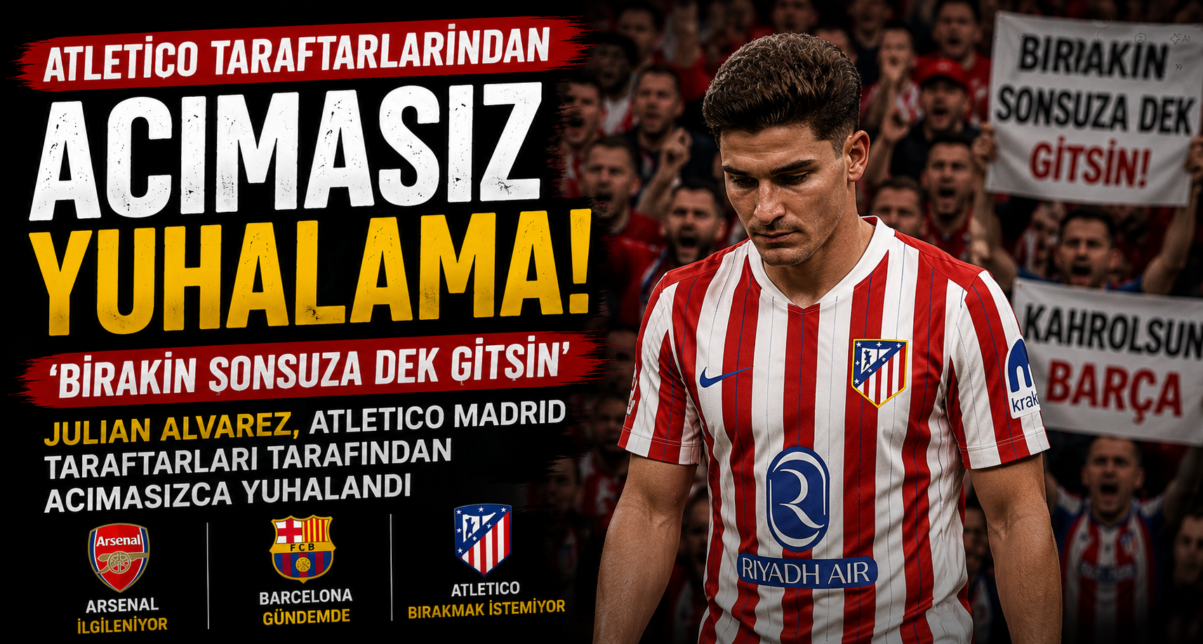 Atletico Madrid’de Julian Alvarez krizi: Kendi taraftarı yuhaladı