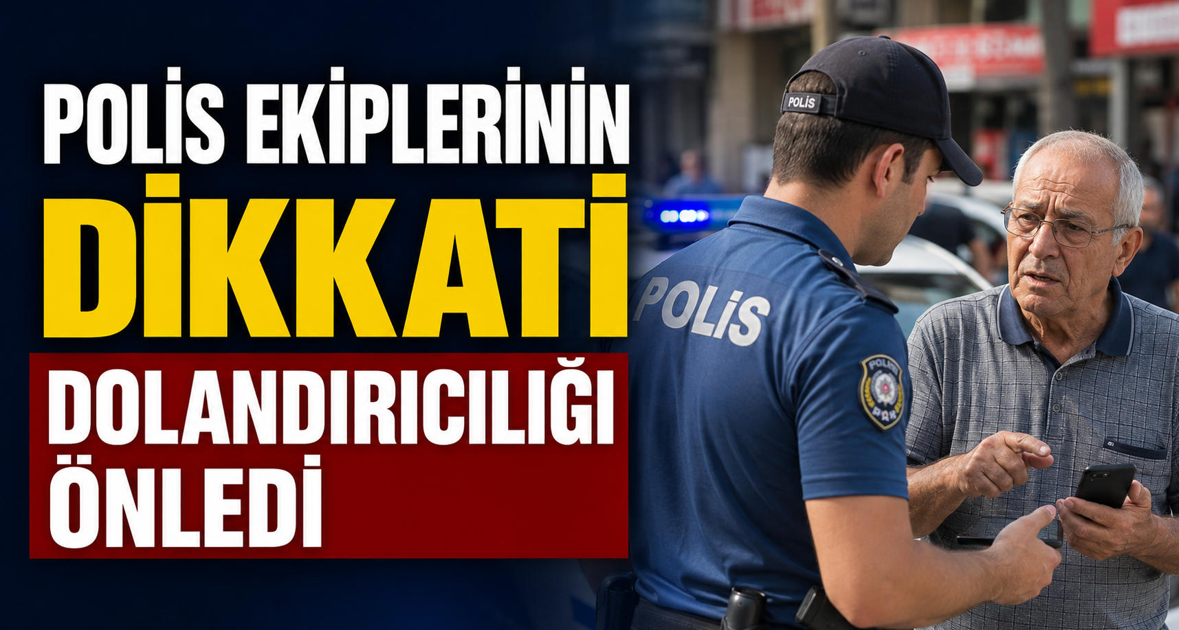 Polis ekiplerinin dikkati dolandırıcılığı önledi