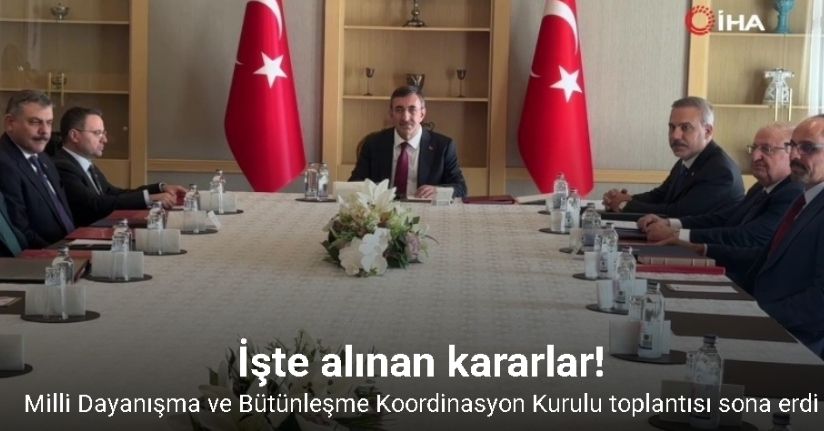 Milli Dayanışma ve Bütünleşme Koordinasyon Kurulu toplantısı sona erdi