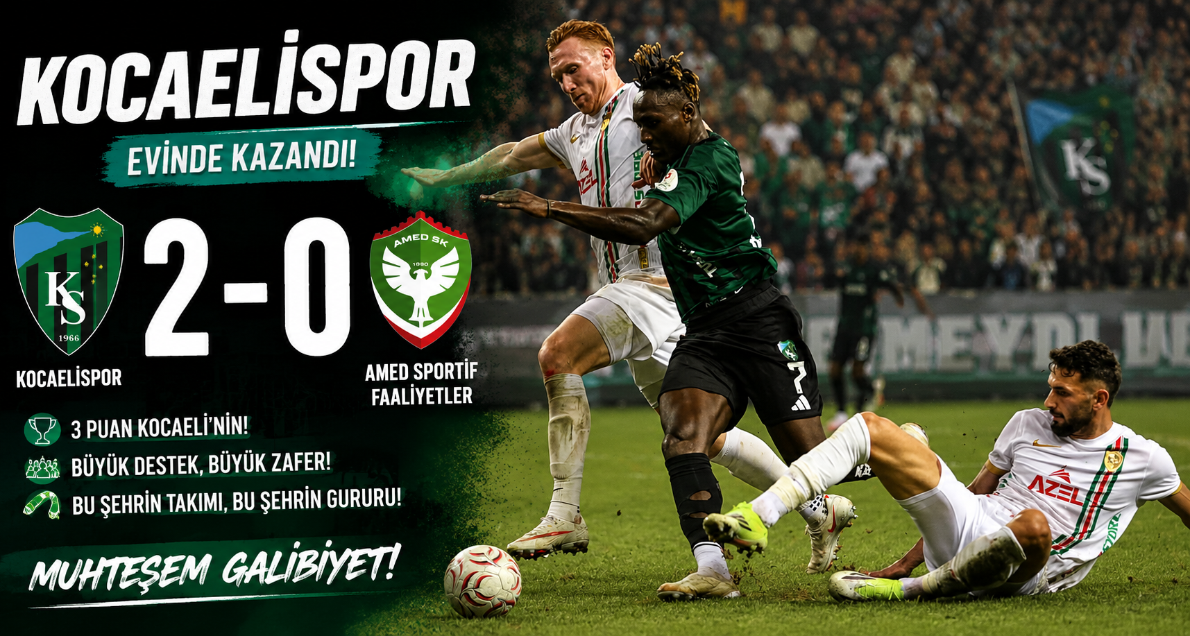  Kocaelispor: 2 - Amed Sportif Faaliyetler: 0
