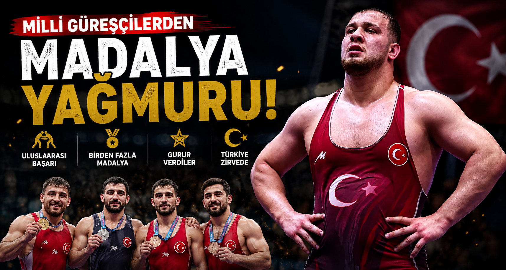 Milli güreşçilerden madalya yağmuru!