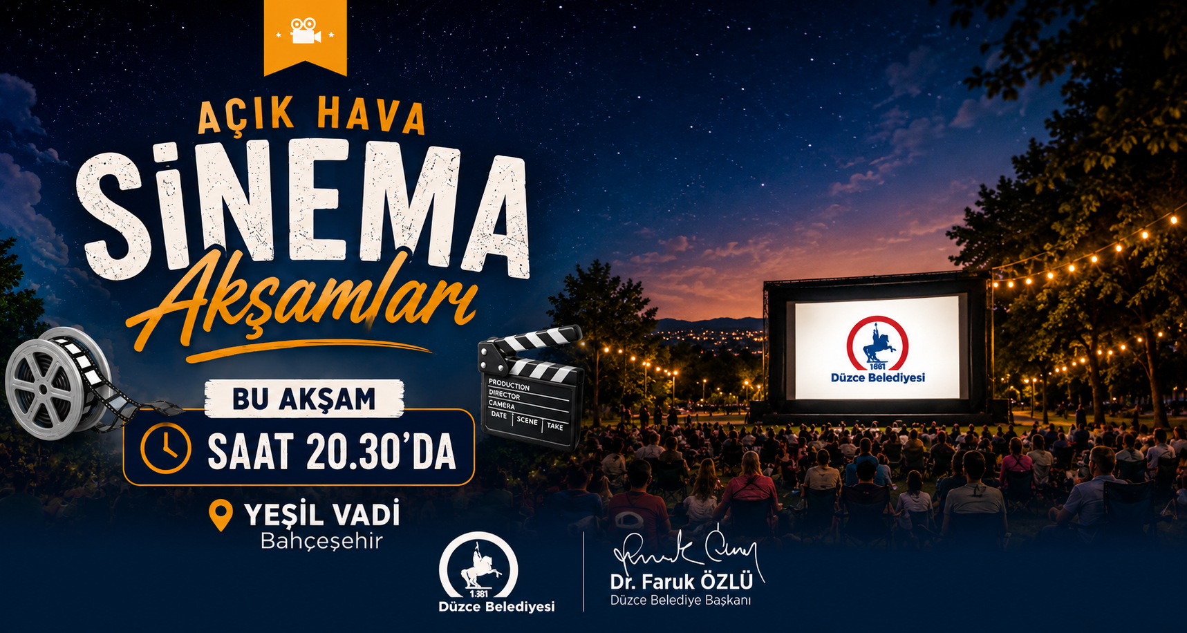 Açık Hava Sinema Akşamları Yeşil Vadi’de Devam Ediyor