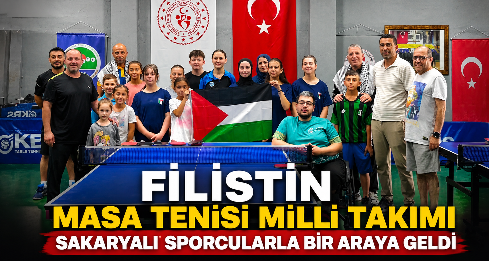 Filistin Masa Tenisi Milli Takımı Sakaryalı sporcularla bir araya geldi