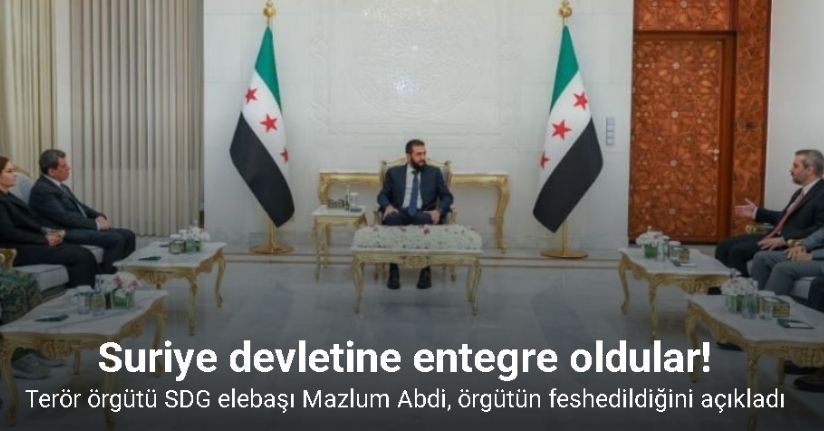 Terör örgütü SDG elebaşı Mazlum Abdi, örgütün feshedildiğini açıkladı