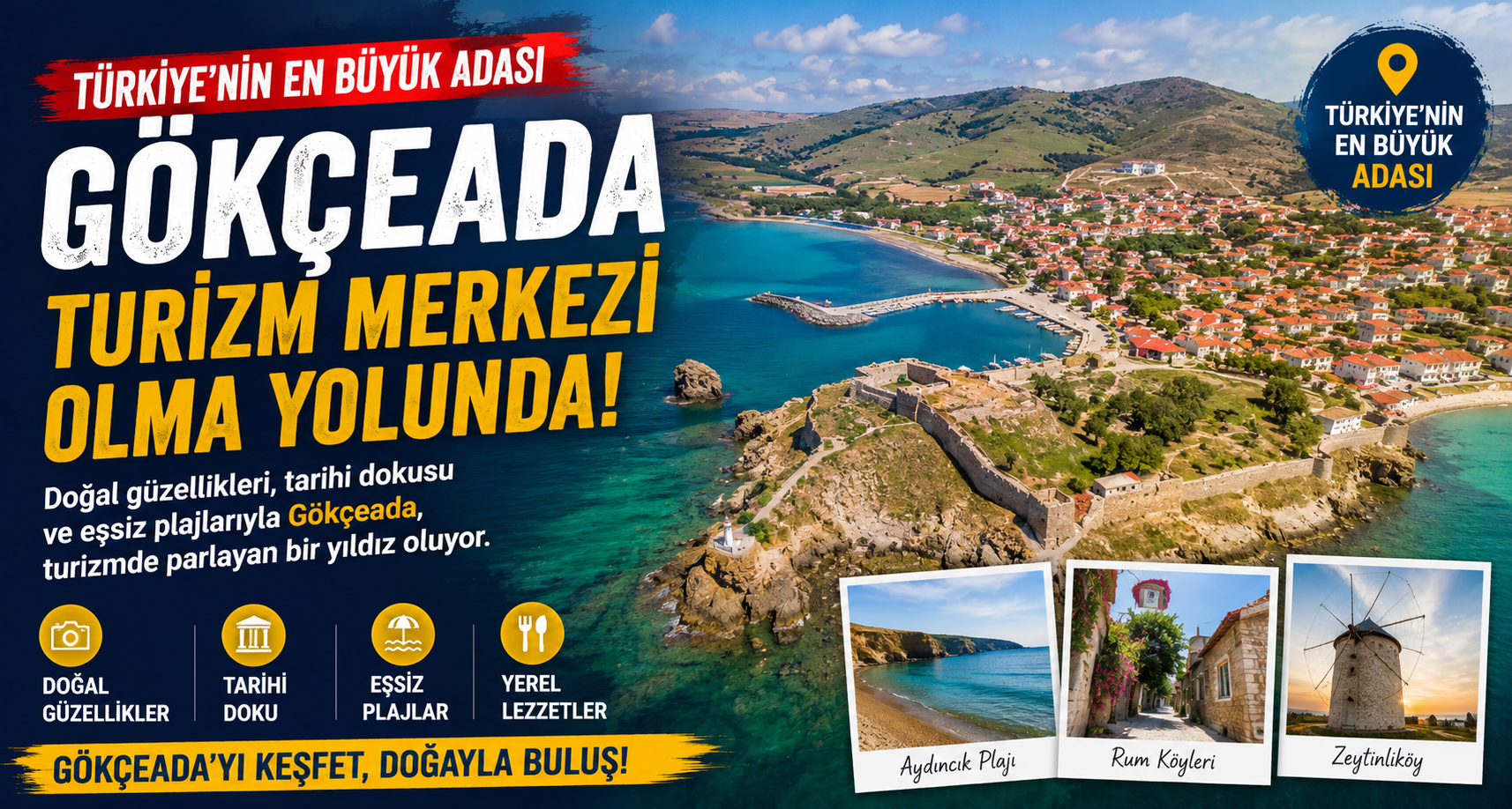Türkiye’nin en büyük adası turizm merkezi olma yolunda