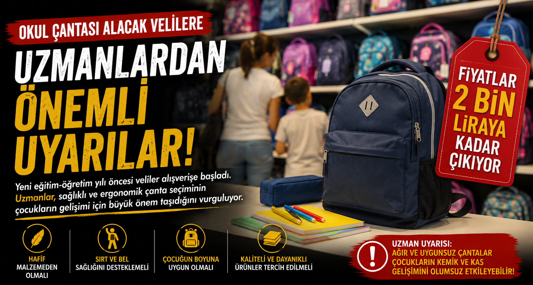 Okul çantası alacak velilere uyarı: Fiyatlar 2 bin liraya kadar çıkıyor