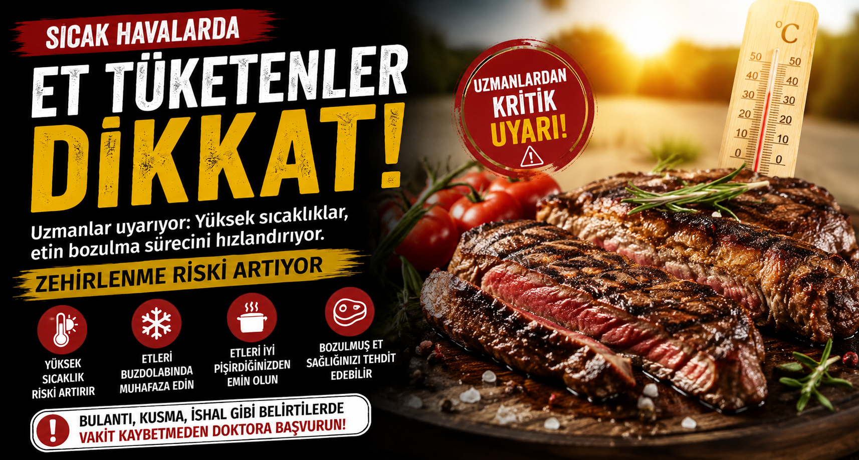 Sıcak havalarda et tüketenler dikkat: Zehirlenme riski artıyor