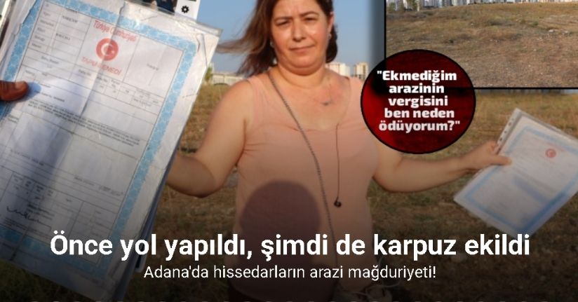Üniversite yıllarca araziyi işgal etti, belediye istimlak etmeden bulvar geçirdi, şimdi de başkası karpuz ekti