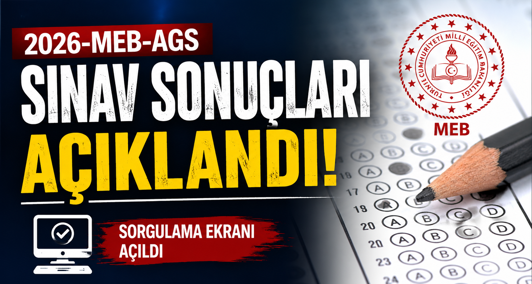 2026-MEB-AGS sınav sonuçları açıklandı