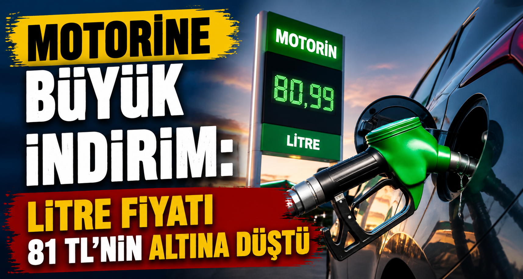 Motorine büyük indirim: Litre fiyatı 81 TL'nin altına düştü